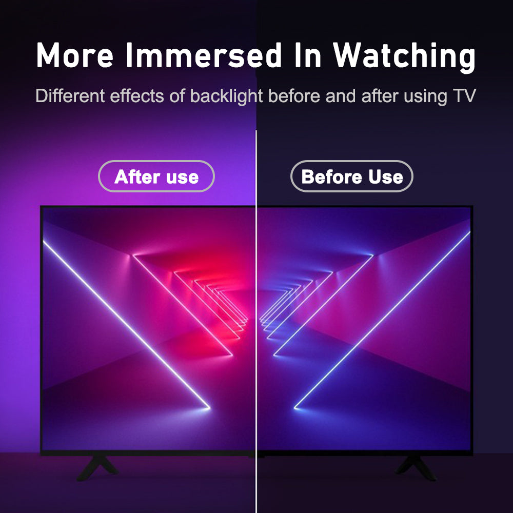Urban Zie Smart RGB LED TV Backlight – App Controlled USB Powered Ambient Lighting for Home Theater & Gaming