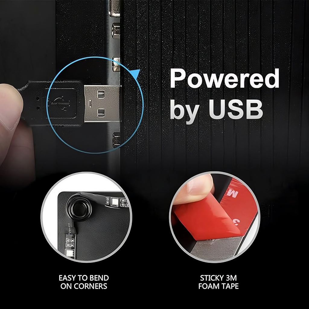 Urban Zie Smart RGB LED TV Backlight – App Controlled USB Powered Ambient Lighting for Home Theater & Gaming